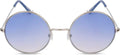 Arctic Blue Round Sunglasses | UV400 Protection | Ice Blue Gradient Lenses | Premium Metal Frame